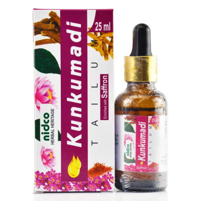 Шафрановое масло для лица «Кумкумади» для всех типов кожи, 25мл (Kumkumadi Oil Nidco)